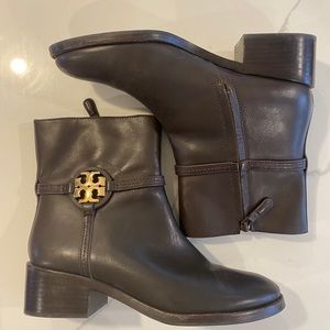 Tory Burch brown leather boots